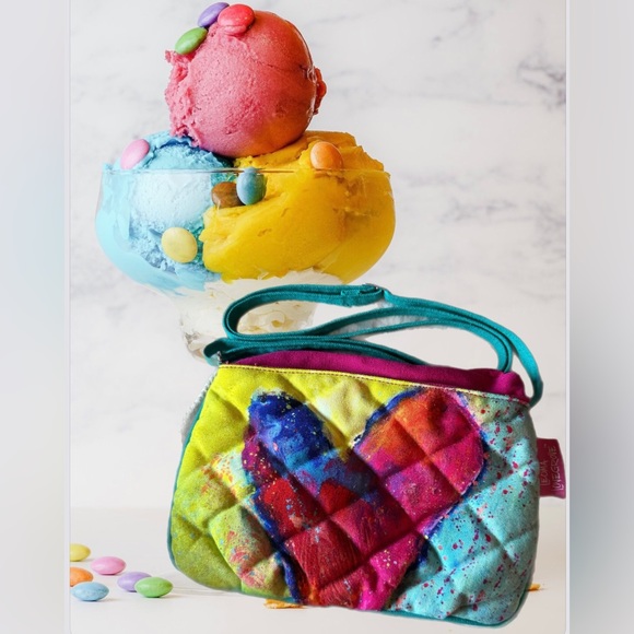 Leoma Lovegrove (Florida Artist) Heart Art Crossbody Bag - Picture 9 of 9